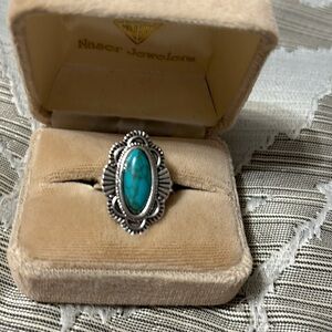 Faux turquoise ladies ring